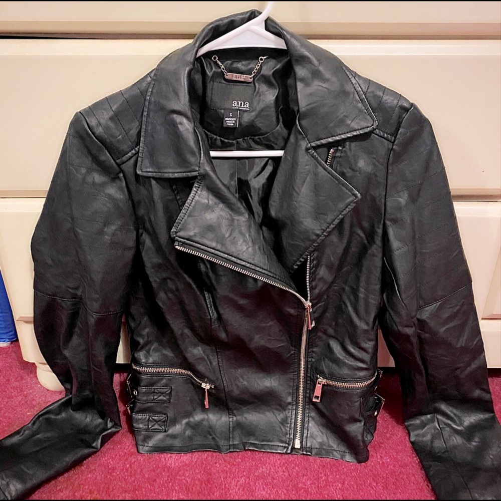 A.N.A. A new approach leather jacket. Size small